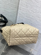 DIOR ALWAYS MINI 28 BAG IN IVORY TAN MACROCANNAGE CALFSKIN