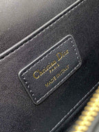 DIOR FLAP BAG 18 BLACK QUILTED ALLOVER CALFSKIN