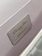DIOR FLAP BAG 18 PALE PINK QUILTED ALLOVER CALFSKIN