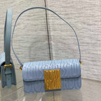DIOR FLAP BAG 18 IN BABY BLUE QUILTED ALLOVER CALFSKIN