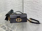 DIOR MISS MONTAIGNE MINI BAG IN BLACK SHINY SMOOTH CALFSKIN