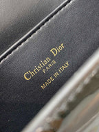 DIOR FLAP BAG 18 IN BLACK PATENT CALFSKIN