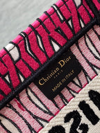 DIOR MISS TOTE 26 IN MAGENTA PURPLE CANVAS