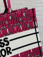 DIOR MISS TOTE 36 IN MAGENTA PURPLE CANVAS