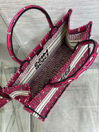 DIOR MISS TOTE 36 IN MAGENTA PURPLE CANVAS