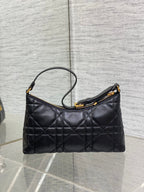 DIOR MISS CARO CIGALE MINI 18 BAG BLACK MACROCANNAGE LAMBSKIN