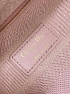 DIOR SMALL 24 LADY BAG IN PASTEL PINK CANVAS