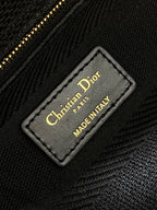 DIOR SMALL 24 LADY BAG IN BLACK CANVAS