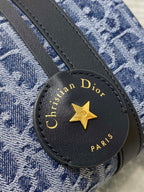 DIOR GROOVE 20 BAG IN DENIM BLUE OBLIQUE MONOGRAM JACQUARD