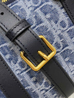 DIOR GROOVE 20 BAG IN DENIM BLUE OBLIQUE MONOGRAM JACQUARD