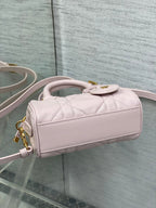 DIOR GROOVE MINI 17 BAG IN LIGHT PINK LAMBSKIN