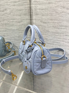 DIOR GROOVE MINI 17 BAG IN LIGHT BLUE LAMBSKIN