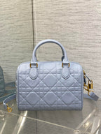 DIOR GROOVE 25 BAG IN LIGHT BLUE LAMBSKIN
