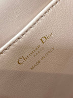 DIOR SMALL 20 CARO BACKPACK IN PEACH PINK MACROCANNAGE LAMBSKIN