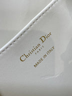 DIOR SMALL 23 CARO BACKPACK IN WHITE MACROCANNAGE LAMBSKIN