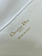 DIOR SMALL 20 CARO BACKPACK IN WHITE MACROCANNAGE LAMBSKIN