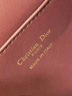 DIOR SMALL 23 CARO BACKPACK IN PLUM PURPLE MACROCANNAGE LAMBSKIN