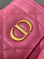 DIOR SMALL 20 CARO BACKPACK IN PUNCH PINK MACROCANNAGE LAMBSKIN