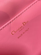 DIOR SMALL 20 CARO BACKPACK IN PUNCH PINK MACROCANNAGE LAMBSKIN