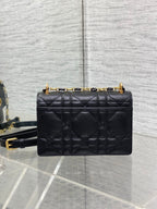 DIOR MISS CARO MINI 17 BAG IN BLACK MACROCANNAGE LAMBSKIN