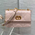 DIOR MISS CARO MINI 17 BAG IN LEMONADE PINK MACROCANNAGE LAMBSKIN