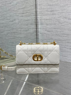 DIOR MISS CARO MINI 17 BAG IN WHITE MACROCANNAGE LAMBSKIN