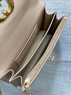 DIOR MISS CARO MINI 17 BAG IN POWDER BEIGE MACROCANNAGE LAMBSKIN