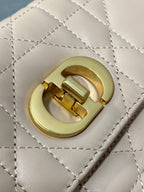 DIOR MISS CARO MINI 17 BAG IN POWDER BEIGE MACROCANNAGE LAMBSKIN