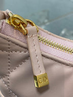 DIOR MISS CARO CIGALE MINI 24 BAG IN POWDER PINK MACROCANNAGE LAMBSKIN