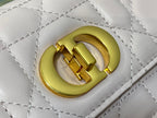 DIOR MONTAIGNE AVENUE MINI 19 BAG IN LIGHT PINK CALFSKIN WITH GOLD HARDWARE