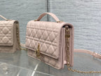 DIOR MINI BAG 24 IN LIGHT PINK PATENT CANNAGE CALFSKIN