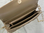 DIOR MINI BAG 24 IN CAMEL BEIGE PATENT CANNAGE CALFSKIN
