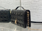 DIOR MINI BAG 24 IN BLACK PATENT CANNAGE CALFSKIN