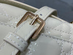 DIOR MINI BAG 24 IN WHITE CREAM PATENT CANNAGE CALFSKIN
