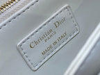 DIOR MINI BAG 24 IN WHITE CREAM PATENT CANNAGE CALFSKIN