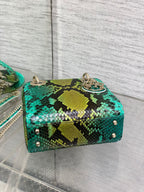 DIOR MINI 17 LADY BAG IN COLORFUL SNAKESKIN PATTERN LAMBSKIN 225963