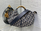 DIOR WALK IN PURSE 36 BAG BLUE OBLIQUE JACQUARD
