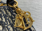 DIOR WALK IN PURSE 36 BAG BLUE OBLIQUE JACQUARD