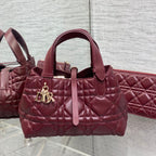DIOR ALWAYS MINI 23 BAG IN BURGUNDY RED MACROCANNAGE CALFSKIN