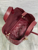 DIOR ALWAYS MEDIUM 28 BAG IN BURGUNDY RED MACROCANNAGE CALFSKIN