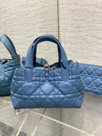 DIOR ALWAYS MINI 23 BAG IN AZURE BLUE MACROCANNAGE CALFSKIN
