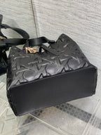 DIOR ALWAYS MEDIUM 28 BAG IN BLACK MACROCANNAGE CALFSKIN