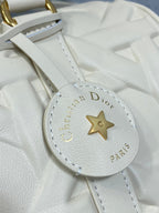 DIOR GROOVE 25 BAG IN WHITE CREAM MACROCANNAGE CALFSKIN WITH GOLD HARDWARE