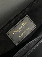 DIOR SMALL 20 BAG BLACK LAMBSKIN WITH SHOOTING STAR EMBROIDERY WOMEN