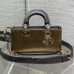 DIOR MEDIUM 22 LADY BAG IN GOLD METALLIC LAMBSKIN