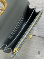 DIOR MISS CARO MINI BAG 17 IN OSLO GREY MACROCANNAGE LAMBSKIN
