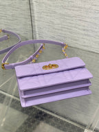 DIOR MISS CARO MINI BAG 17 IN BABY PURPLE MACROCANNAGE LAMBSKIN