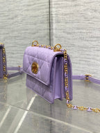 DIOR MISS CARO MINI BAG 17 IN BABY PURPLE MACROCANNAGE LAMBSKIN