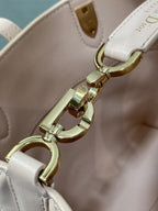 DIOR 25S ALWAYS MINI BAG 16 IN LIGHT PINK MACROCANNAGE CALFSKIN GOLD HARDWARE