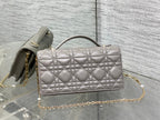 DIOR 25S  TALK PHONE POUCH 21 IN DIRTY LILAC CANNAGE LAMBSKIN GOLD HARDWRE